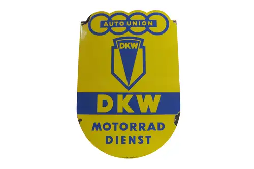 Auto Union DKW Automobile/Motorrad Dienst Enamel Sign-For Sale