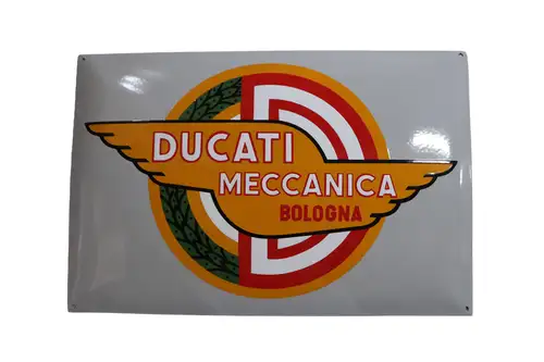 1940s Ducati Meccanica Bologna Enamel Sign-For Sale
