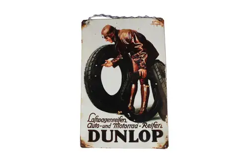 Dunlop Tyre And Rider Enamel Sign-For Sale