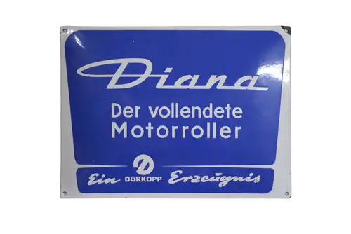 Diana Der Vollendete Motorroller Durkopp Enamel Sign-For Sale