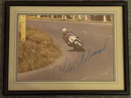 Mike Hailwood signed Honda 4 photo -For Sale