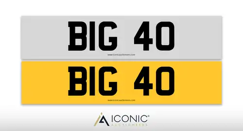 UK Registration Number BIG 40-For Sale