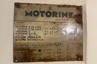 Price's 'Motorline Motor Oil' Price Chart Enamel Sign-Sold