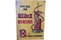 Redex Refresher Enamel Sign-Sold