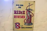 Redex Refresher Enamel Sign-Sold