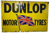 Dunlop Motor Tyres Enamel Sign-Sold