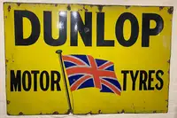 Dunlop Motor Tyres Enamel Sign-Sold