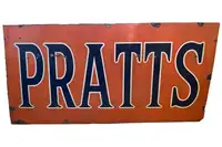A Very Large 'Pratts' Enamel Sign-Sold