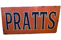 A Very Large 'Pratts' Enamel Sign-Sold
