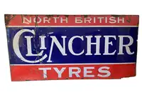 North British Clincher Tyres Enamel Sign -Sold