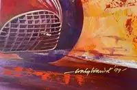 Ferrari 375 F1 Driven by Luigi Villoresi in 1951. Original on Canvas by Craig Warwick