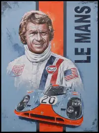 Steve McQueen, the 917K and Le Mans. Original Painting By Tony Upson