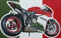 Ducati Panigale R In Acrylic On Canvas By Tony Upson