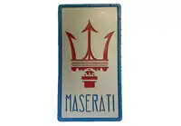 'Maserati' Trident Hand-Painted Wall Sign