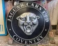 Jaguar Cars of Coventry Cold Cast Aluminium Large Sign