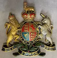 Hand Painted 'Royal' Coat of Arms of the United Kingdom