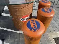 Gulf-Themed Oil Drum Table and Seat Set