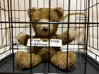 Interesting Collection of Reggie Kray Memorabilia including Correspondence, a Painting and a Teddy Bear