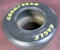 Williams Formula 1 Goodyear Eagle Tyre Glass-Topped Table  