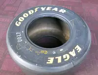 Williams Formula 1 Goodyear Eagle Tyre Glass-Topped Table  