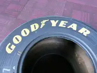 Williams Formula 1 Goodyear Eagle Tyre Glass-Topped Table  