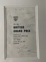 'Jim Clark Dominant' Artwork with Multi-Signed 1963 British -For Sale