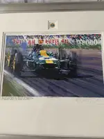 'Jim Clark Dominant' Artwork with Multi-Signed 1963 British -For Sale