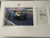 'Jim Clark Dominant' Artwork with Multi-Signed 1963 British -For Sale
