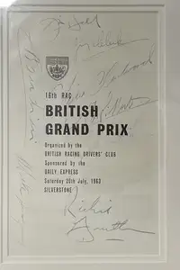 'Jim Clark Dominant' Artwork with Multi-Signed 1963 British -For Sale
