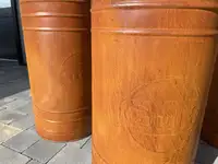 Gulf-Themed Oil Drum Table and Seat Set-Sold