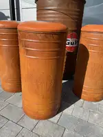 Gulf-Themed Oil Drum Table and Seat Set-Sold