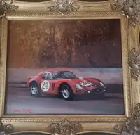 Ferrari 250 GTO at Speed - Oil on Canvas by Dion Pears-For Sale