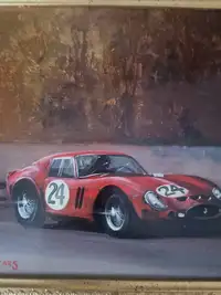 Ferrari 250 GTO at Speed - Oil on Canvas by Dion Pears-For Sale