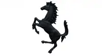 Large Aluminium 'Ferrari'-Style Cavallino Rampante Wall Sign-For Sale
