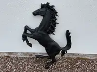 Large Aluminium 'Ferrari'-Style Cavallino Rampante Wall Sign-For Sale