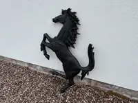 Large Aluminium 'Ferrari'-Style Cavallino Rampante Wall Sign-For Sale