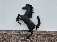 Large Aluminium 'Ferrari'-Style Cavallino Rampante Wall Sign-For Sale