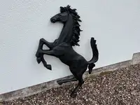 Large Aluminium 'Ferrari'-Style Cavallino Rampante Wall Sign-For Sale