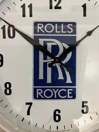 'Rolls-Royce' Themed Large Quartz Dealership-Type Wall Clock-For Sale