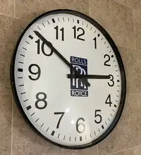 'Rolls-Royce' Themed Large Quartz Dealership-Type Wall Clock-For Sale