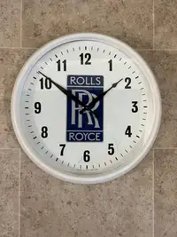 'Rolls-Royce' Themed Large Quartz Dealership-Type Wall Clock-For Sale