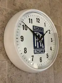 'Rolls-Royce' Themed Large Quartz Dealership-Type Wall Clock-For Sale