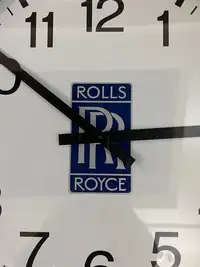 'Rolls-Royce' Themed Large Quartz Dealership-Type Wall Clock-For Sale