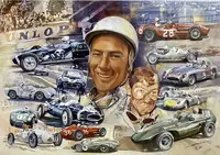 'Still Going Strong at 80' Stirling Moss-signed Original Art-For Sale