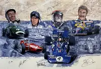 Best of British Original Artwork Signed by Moss, Mansell, St-For Sale