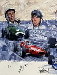 Best of British Original Artwork Signed by Moss, Mansell, St-For Sale
