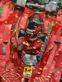 Dynamic Original Artwork Depicting Gilles Villeneuve's 1979 -For Sale