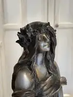 Fée Des Glaces: A Polychrome Metal Figure of an Ice Maiden C-For Sale