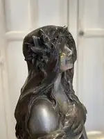 Fée Des Glaces: A Polychrome Metal Figure of an Ice Maiden C-For Sale