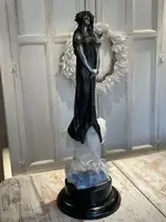 Fée Des Glaces: A Polychrome Metal Figure of an Ice Maiden C-For Sale